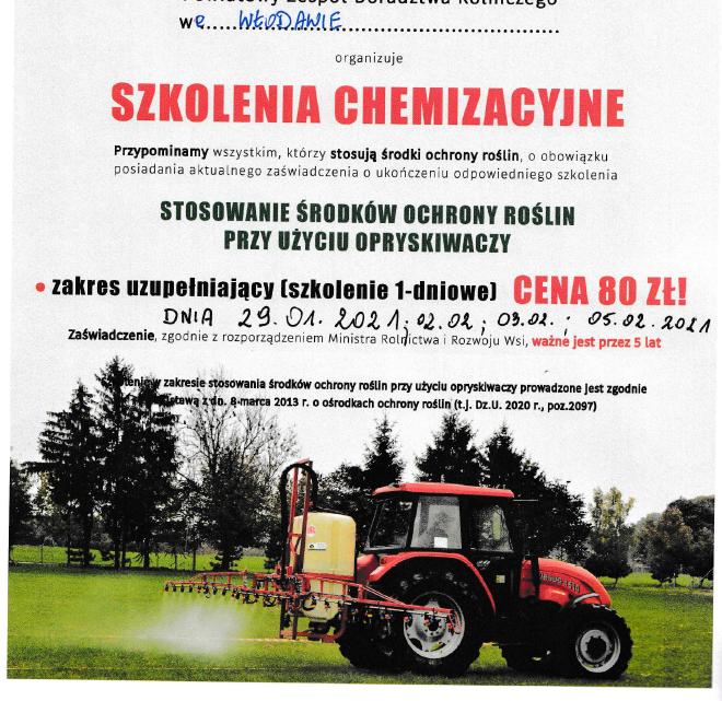 Szkolenia chemizacyjne dla rolników