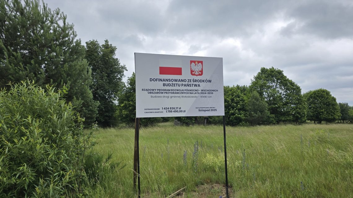 Budowa drogi gminnej Wołoskowola – Wielki Łan