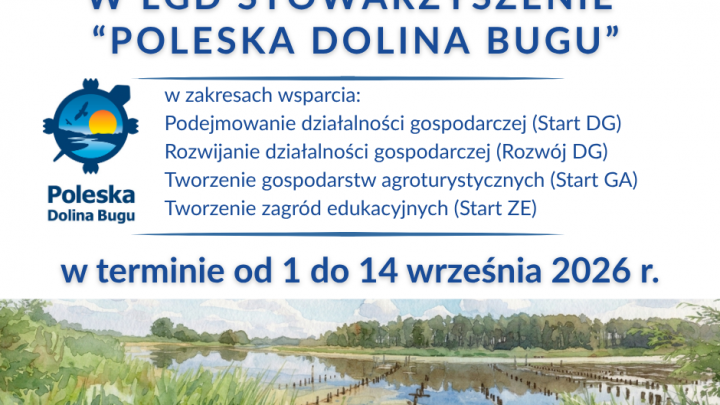 LGD Stowarzyszenie „Poleska Dolina Bugu” -naborów wniosków