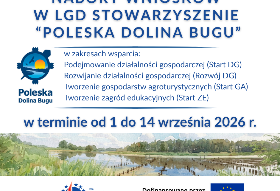 LGD Stowarzyszenie „Poleska Dolina Bugu” -naborów wniosków