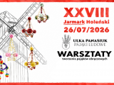 Warsztaty tworzenia obręczowych pająków ludowych podczas XXVIII Jarmarku Holeńskiego.